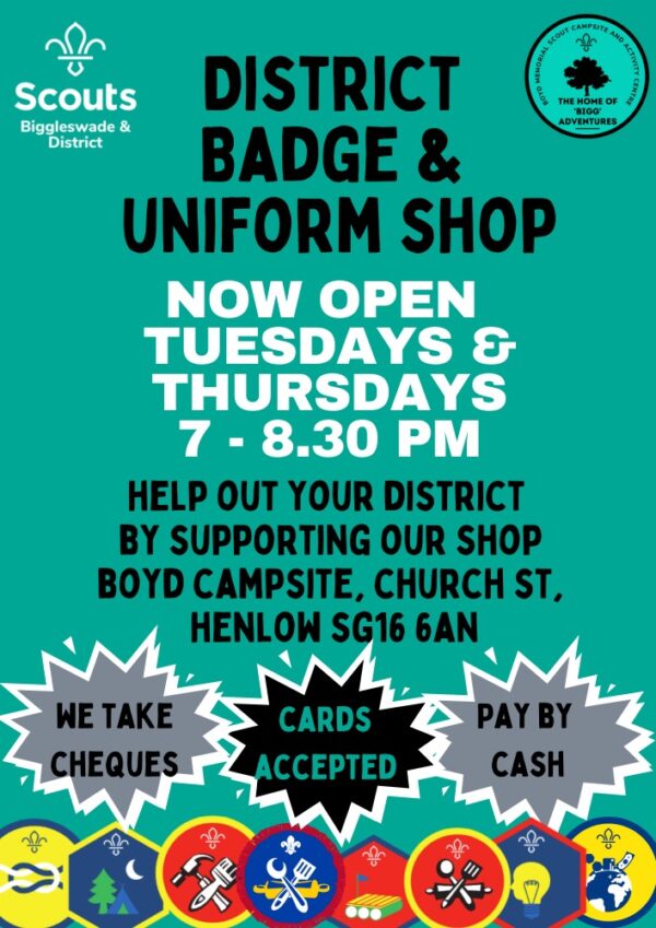 Uniforms Biggleswade District Scouts
